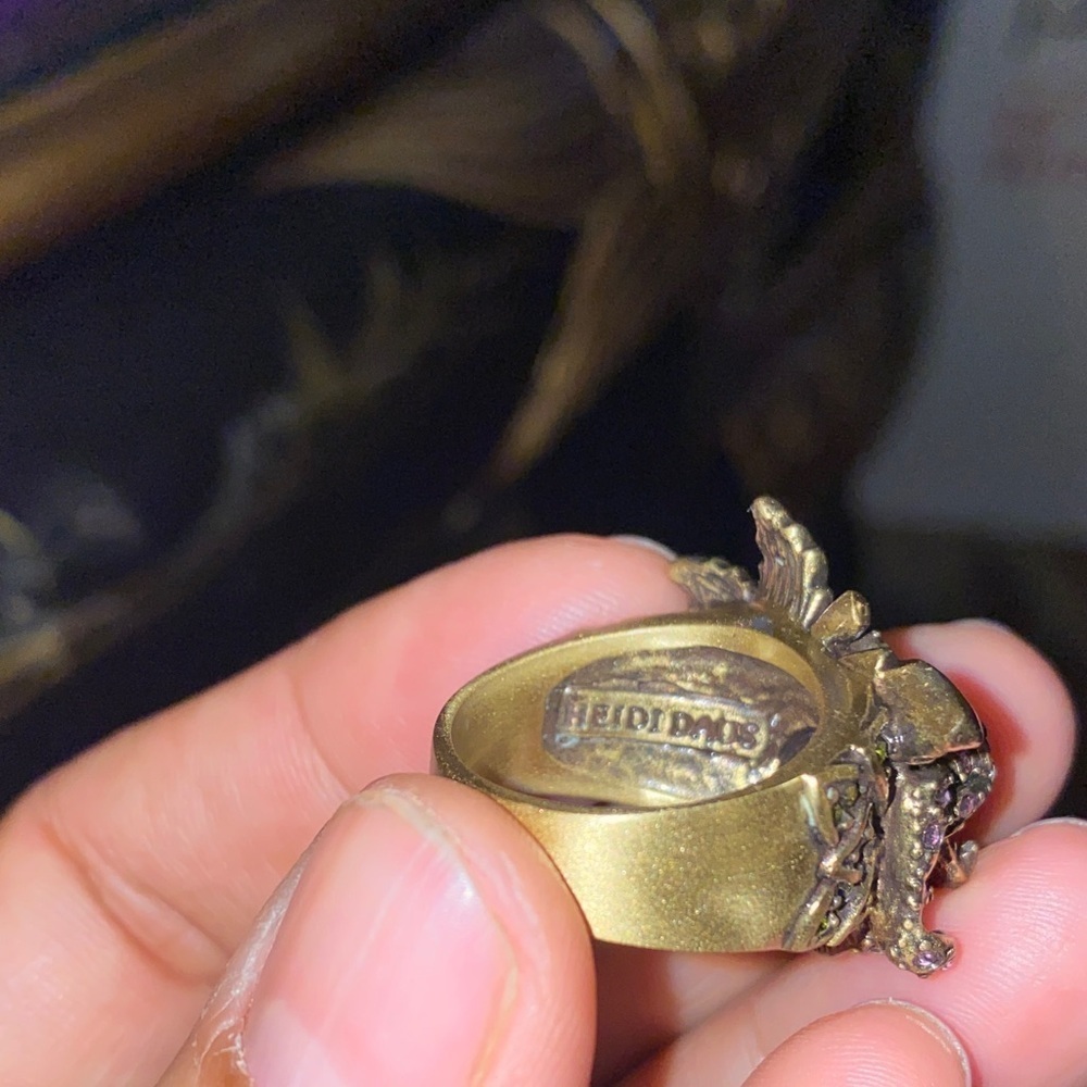 Retired Heidi Daus Vintage-Purple Rose Ring Size 8.75 - Picture 2 of 6
